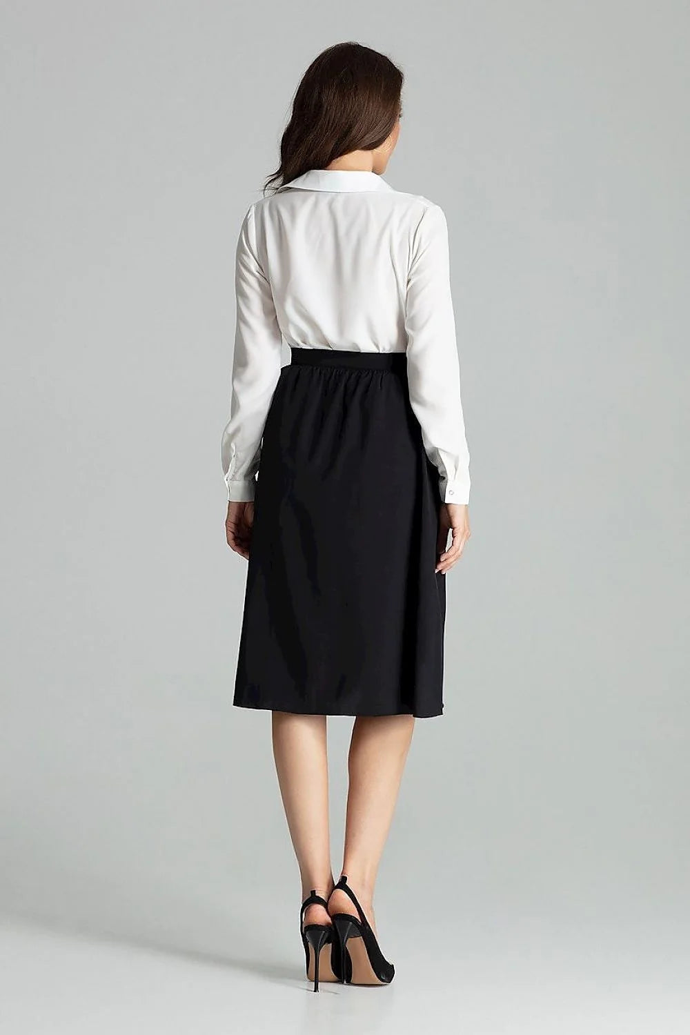 Ensemble chemisier jupe portefeuille coton polyester ajusté élégant professionnel femme silhouette raffinée occasions spéciales