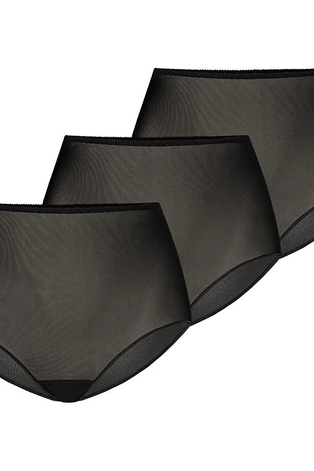 ensemble culottes féminines taille haute maille transparente noire classique trois pièces galbant confortable respirant élastique discret