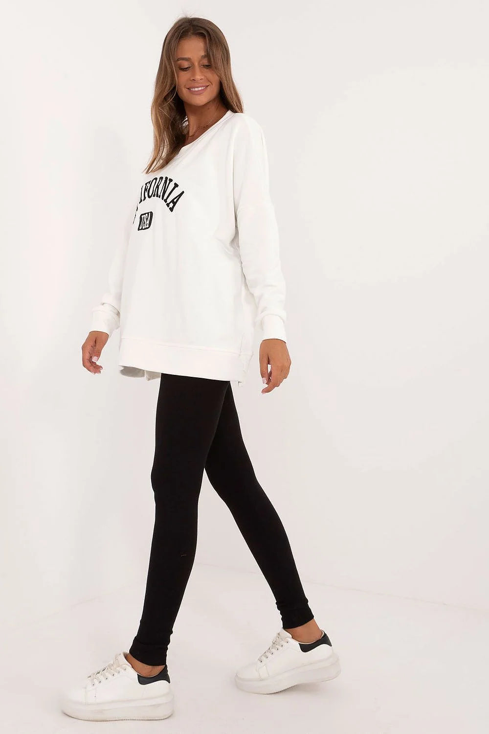 Ensemble sweatshirt et leggings California USA style décontracté femme coton élasthanne confort tailleur ajustable