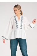 chemisier femme viscose nylon mélange léger doux respirant manches longues coupe oversize ample longueur courte élégant soyeux moderne
