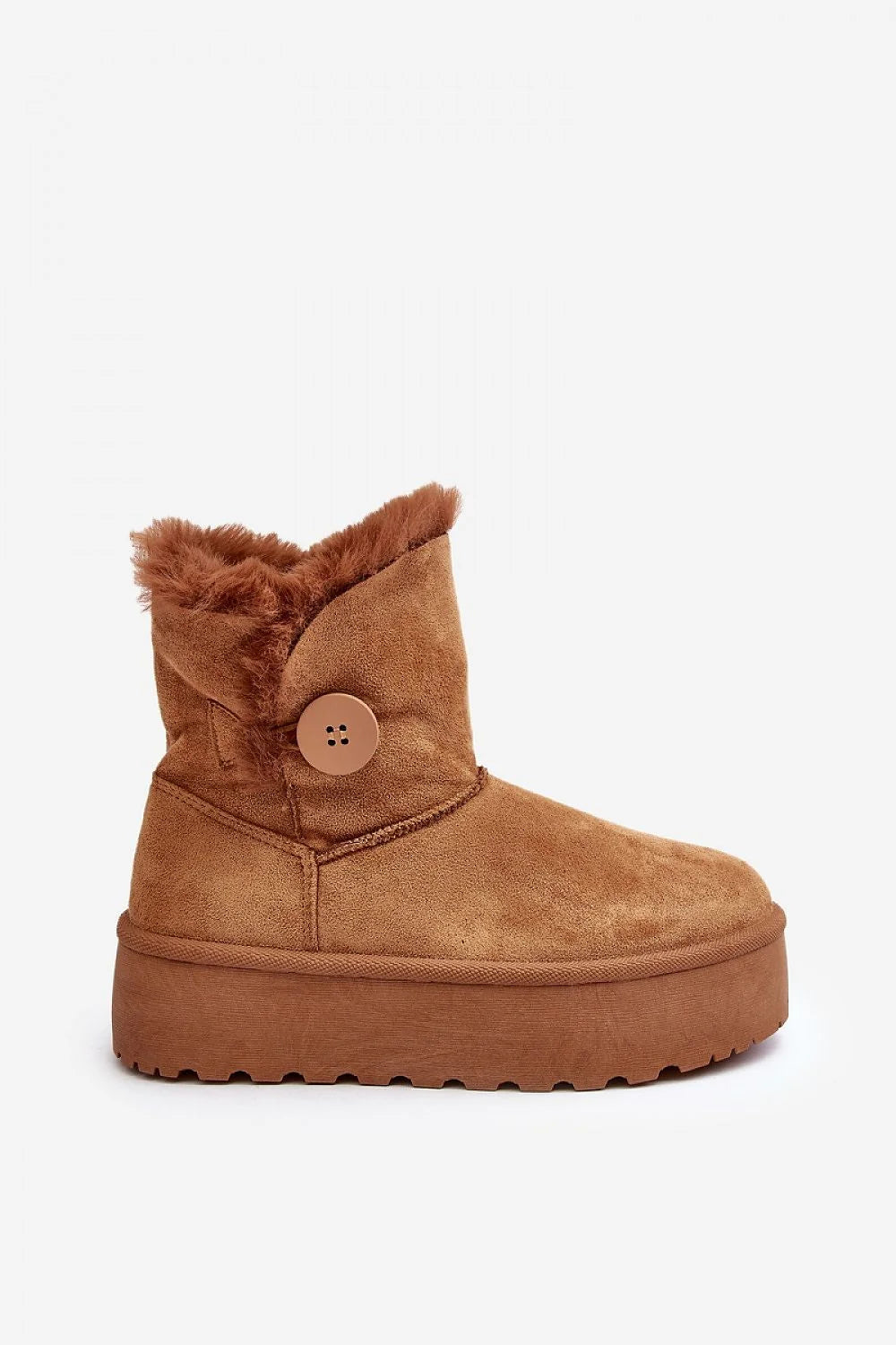 Bottes de neige pour femmes en suédine marron, fourrure, semelle épaisse, style moderne, confort, automne-hiver, mode, tailles 36-41