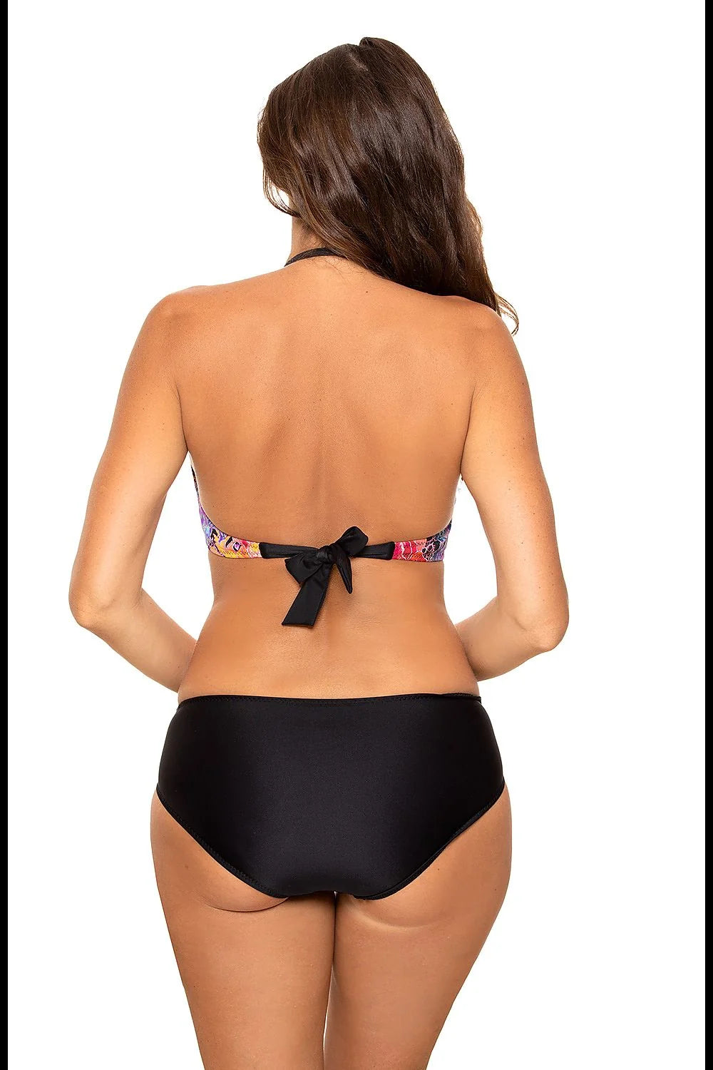 Maillot de bain deux pièces Marko multicolore femme bandeau push-up bretelles ajustables culotte shorty elasthanne polyamide