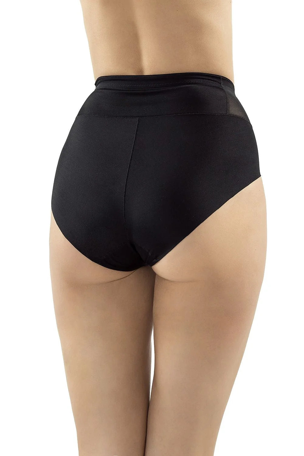 Culottes high-waisted femmes style moderne chic mesh waist semi-transparent nylon elastane noir support confort
