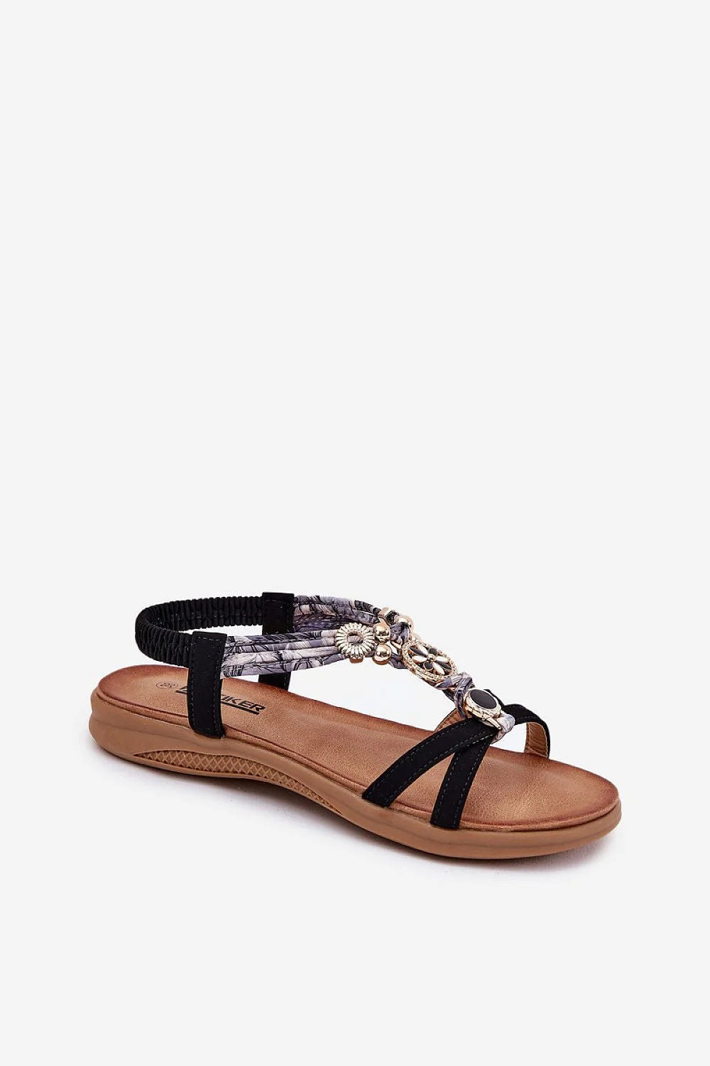 Sandales Bohème Élégantes pour Femme avec Détails Métalliques et Pierres Incrustées, Confort Toute la Journée, Occasions Spéciales et Quotidiennes