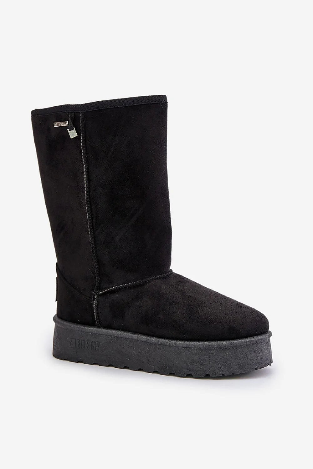 Bottes de neige Step in style pour femmes style classique matériau écologique couleur noir semelle caoutchouc fourrure intérieure