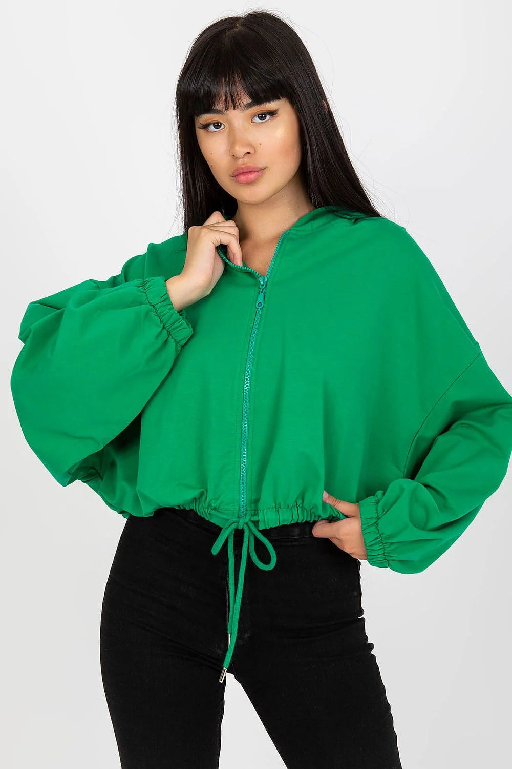 Veste moderne pour femme style casual-chic couleur fuchsia veste oversize manches longues élastiques polyester