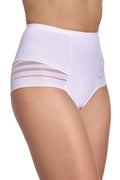 Culotte haute pour femmes design moderne épuré mesh détails blanc confort quotidien maintien parfait taille haute respirant