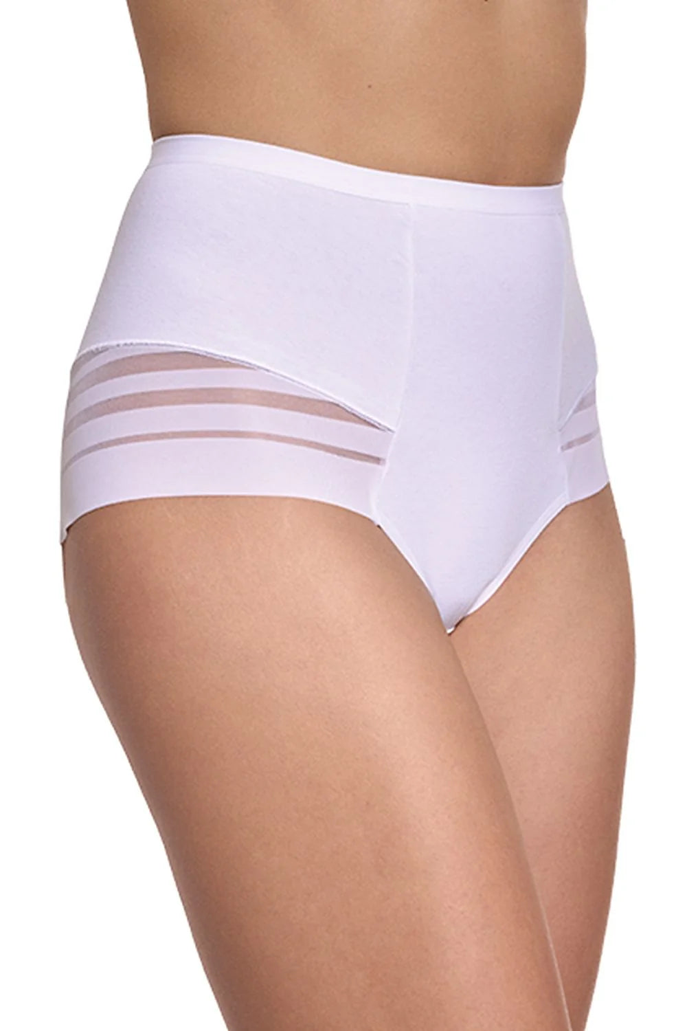 Culotte haute pour femmes design moderne épuré mesh détails blanc confort quotidien maintien parfait taille haute respirant