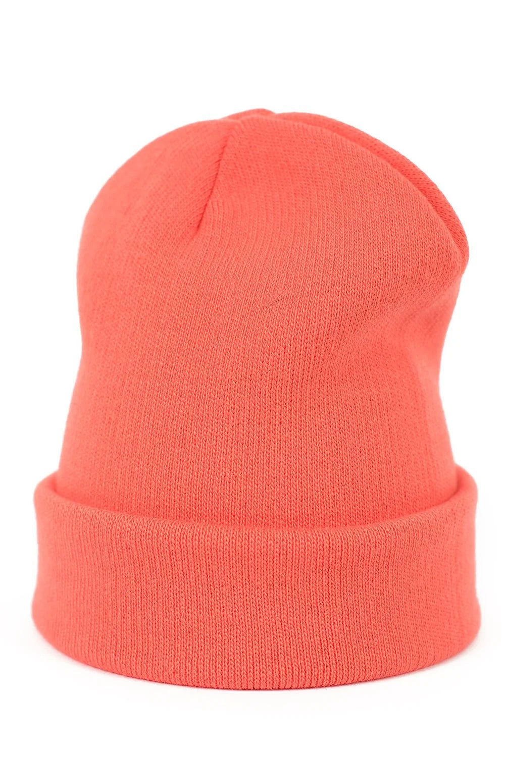Bonnet pour femme élégant corail acrylique 90% nylon 10% ajusté hiver design simple épuré tendance