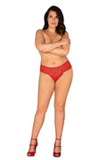 Culotte dentelle rouge élégante taille basse sexy confortable pour occasions spéciales femmes modernes tendance