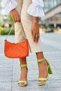 Sandales à talons Step in style cuir artificiel vert vif design classique confortable occasionnels femmes mariage travail