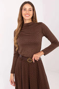 chemisier femme ajusté manches longues col roulé strass brillance subtile viscose doux extensible confortable élégant soirée