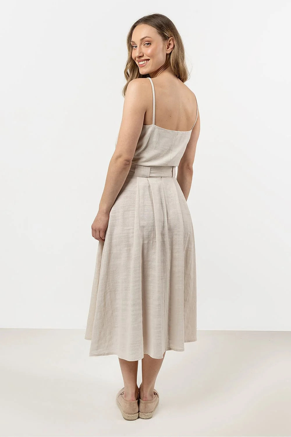 Jupe awama longue évasée coton 100% ceinture passants style classique confortable occasion spéciale été femme