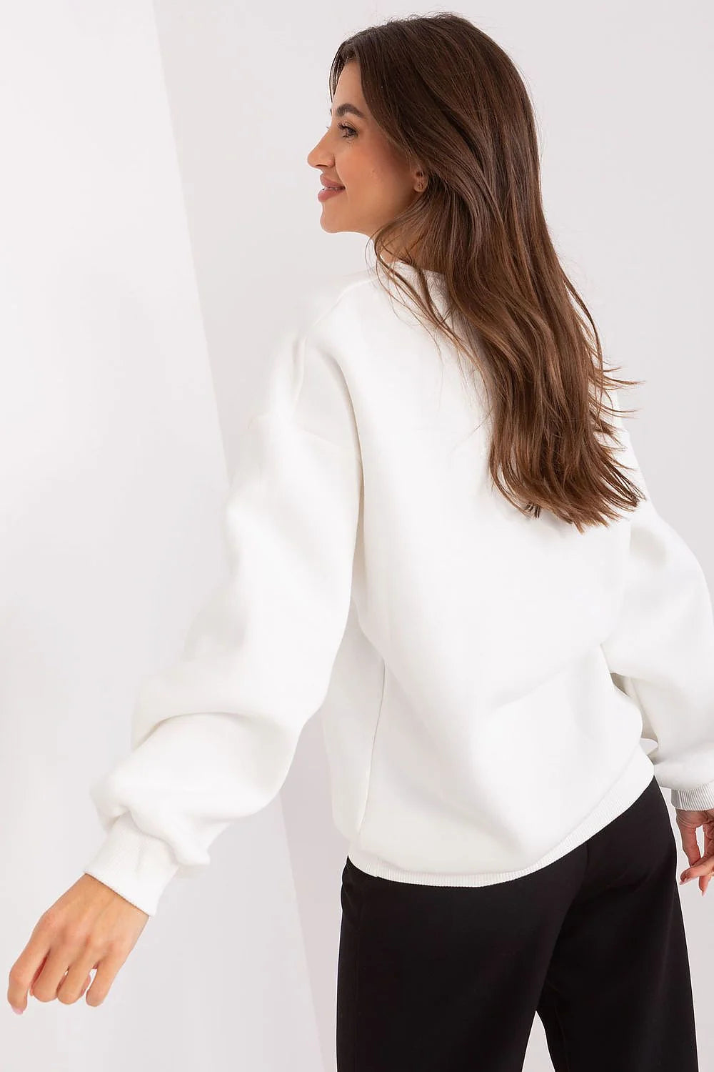Sweatshirt Femme Élégant Style Casual Design Multicolore Empathy Logo Manches Longues Coupe Loose Fit Matériau Doux Confortable