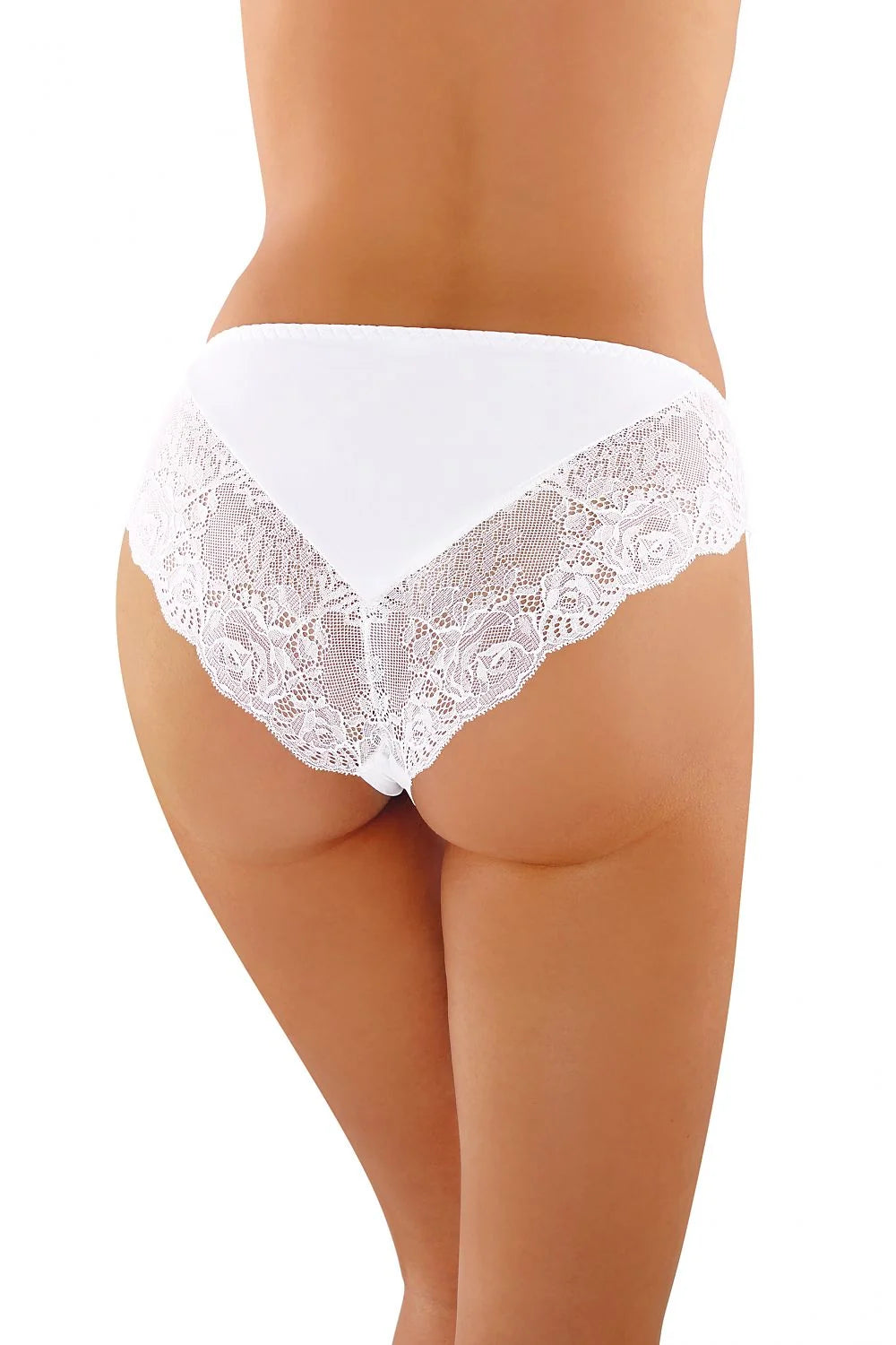 Culottes confortables en coton et dentelle blanche élégantes pour femmes à coupe classique ajustable