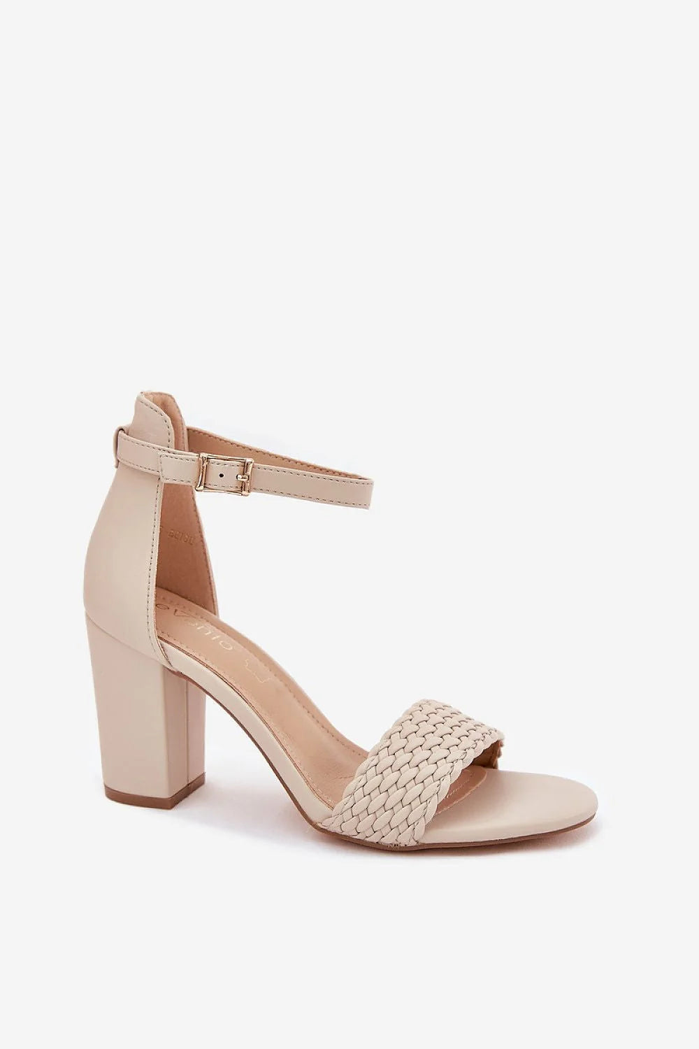 Sandales à talons carrés élégantes en cuir artificiel pour femmes, style moderne, confortable, talon stable, bride tressée