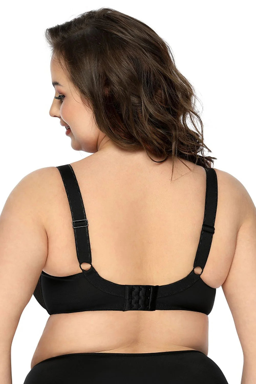 Soutien-gorge balconnet noir tulle transparent élégant armatures fermoir avant confort poitrine généreuse sexy