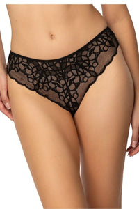 string Venice noir dentelle ajourée mesh transparent bords festonnés coupe échancrée taille basse élastique fin délicat confortable sensuel raffiné féminin