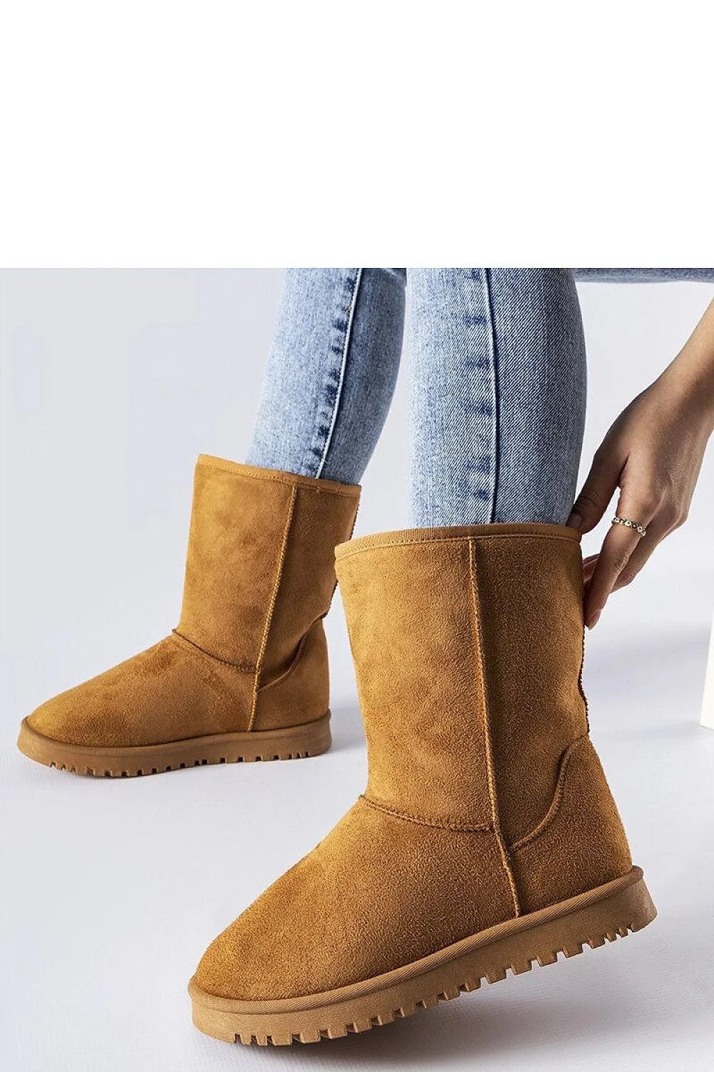 Bottes femmes cuir suédé marron camel style décontracté confort hiver semelle crantée adhérence optimale