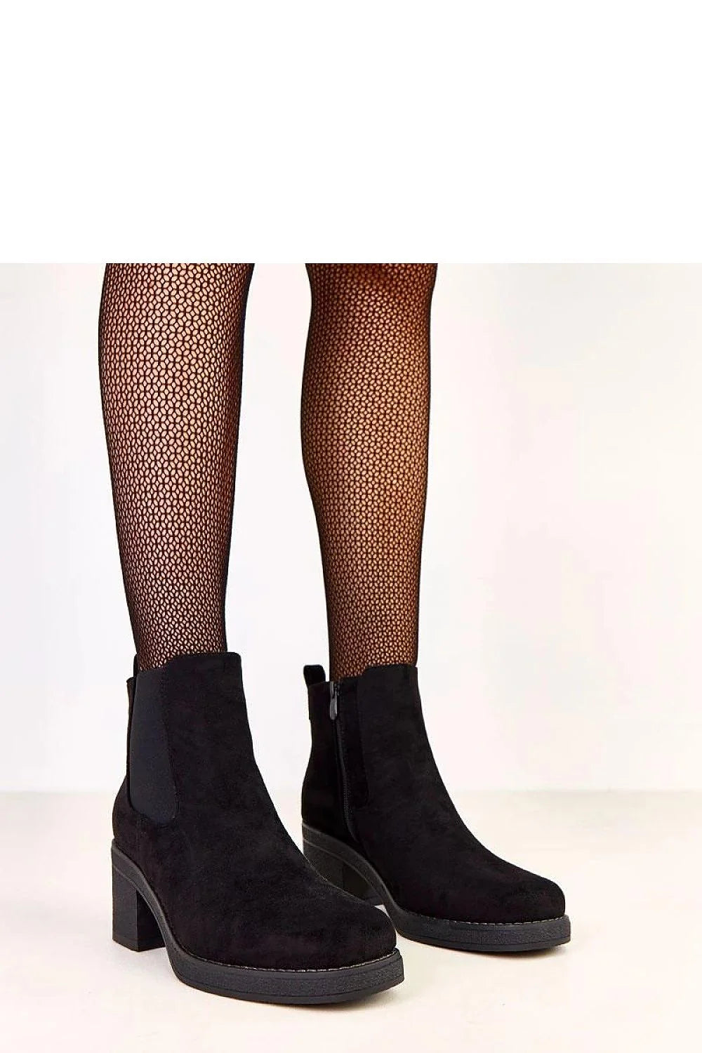 bottines Chelsea talon bloc cuir suédé écologique bout arrondi semelle plateforme gomme antidérapante gousset élastique doublure thermique urbain chic