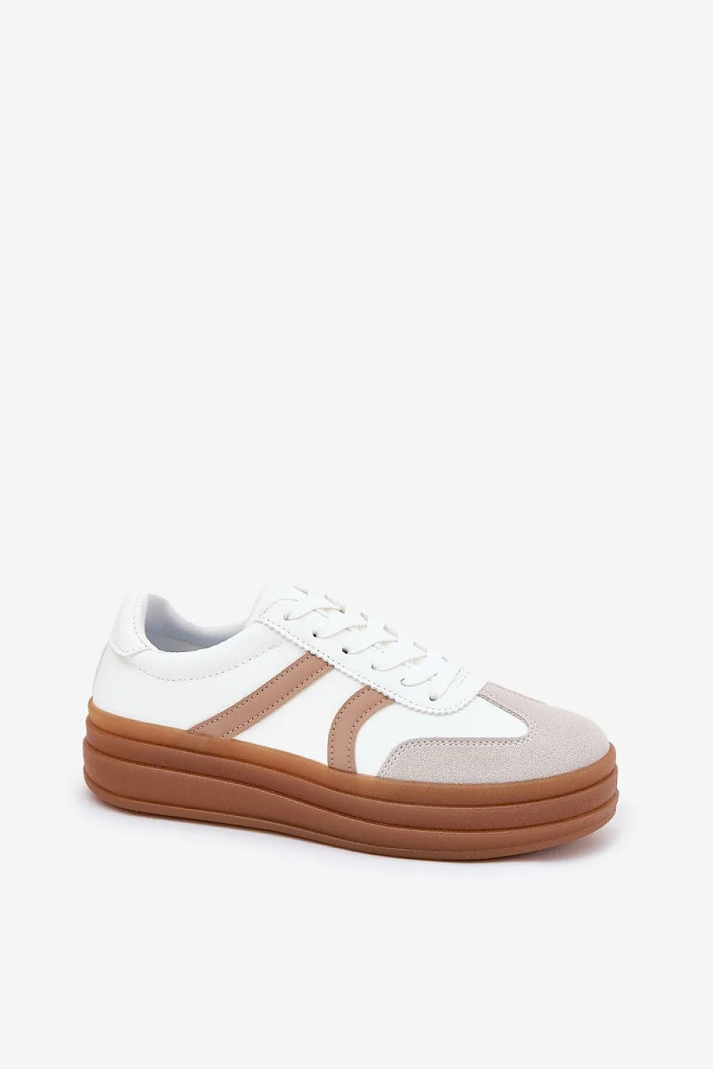 Chaussures de sport pour femmes en cuir écologique style moderne plateforme confortable sneakers tendance