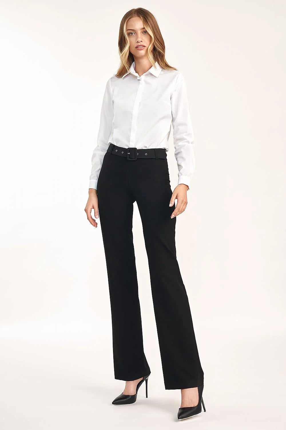 Pantalon femme taille haute rouge corail jambes larges chic élégant bureau confort tendance