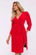 Robe de soirée élégante longue manches longues dos nu dentelle noire taille ajustable femme