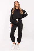 Ensemble de survêtement pour femme style Italy Moda confortable et moderne manches longues taille haute pantalon élastiqué