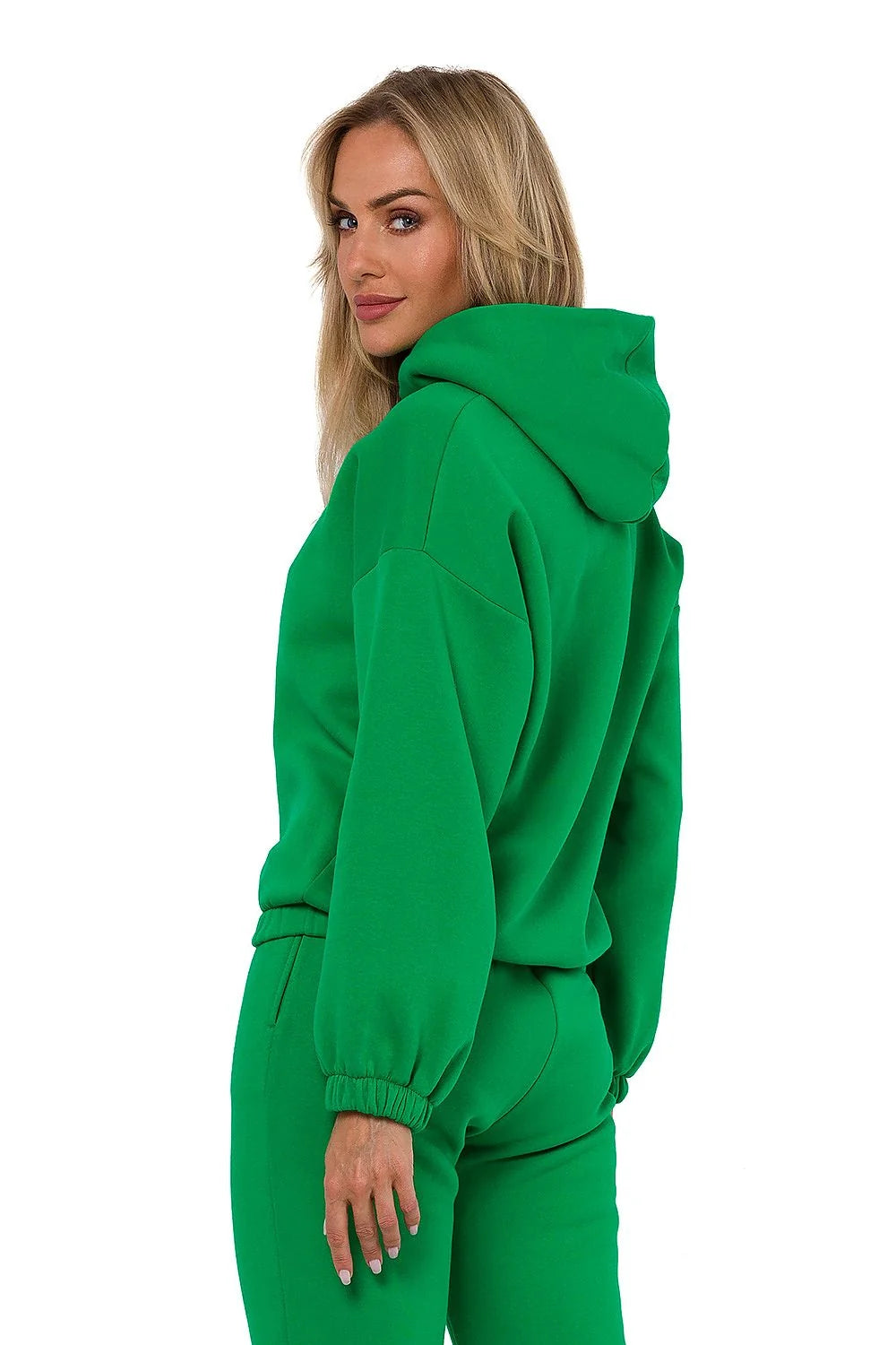 Ensemble détente pour femmes sweatshirt capuche pantalon assorti maille drapée coupe ample couleurs vives loungewear confort