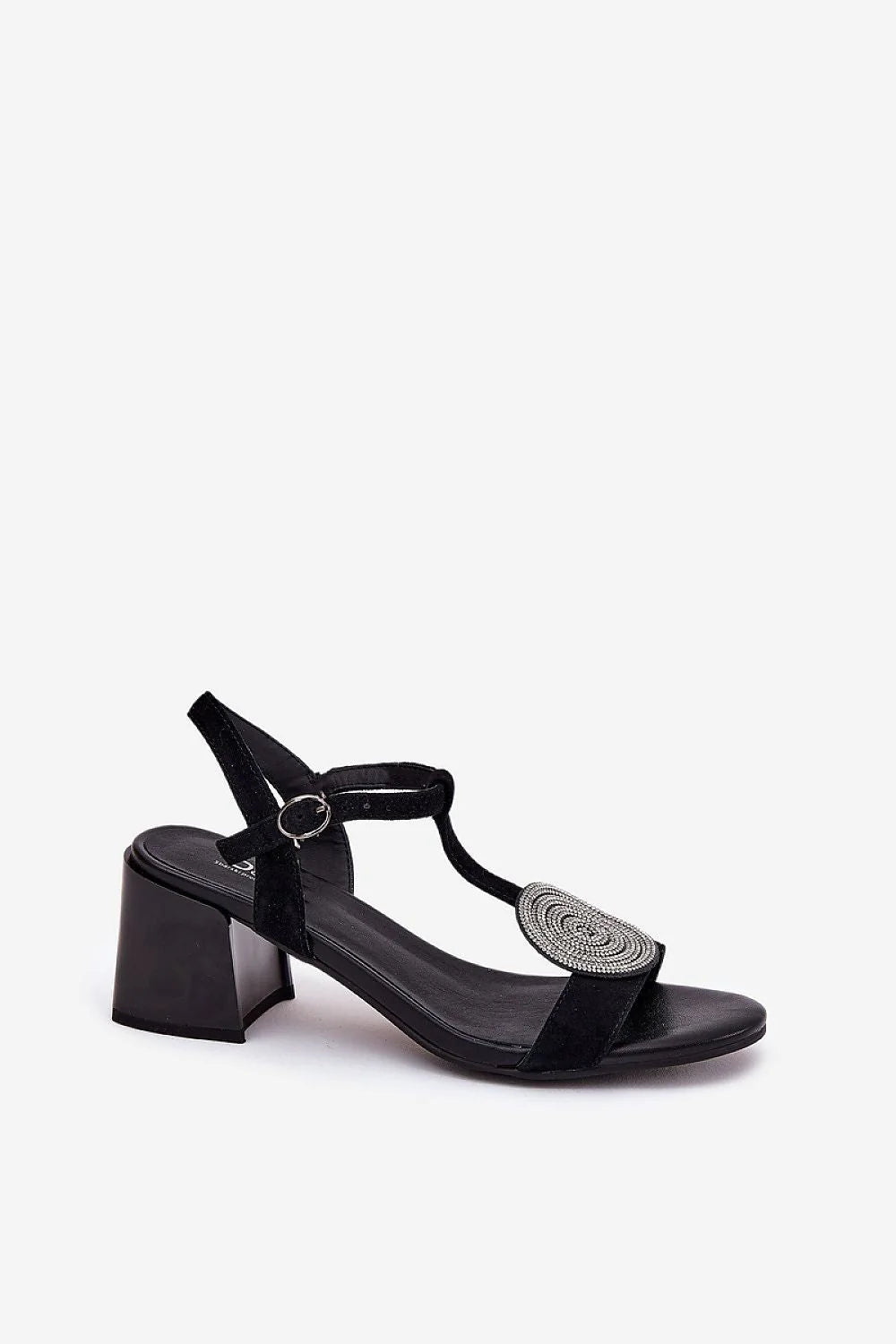 Sandales élégantes femmes talon carré cuir naturel ornement perles strass ajustables occasion spéciale robe pantalon