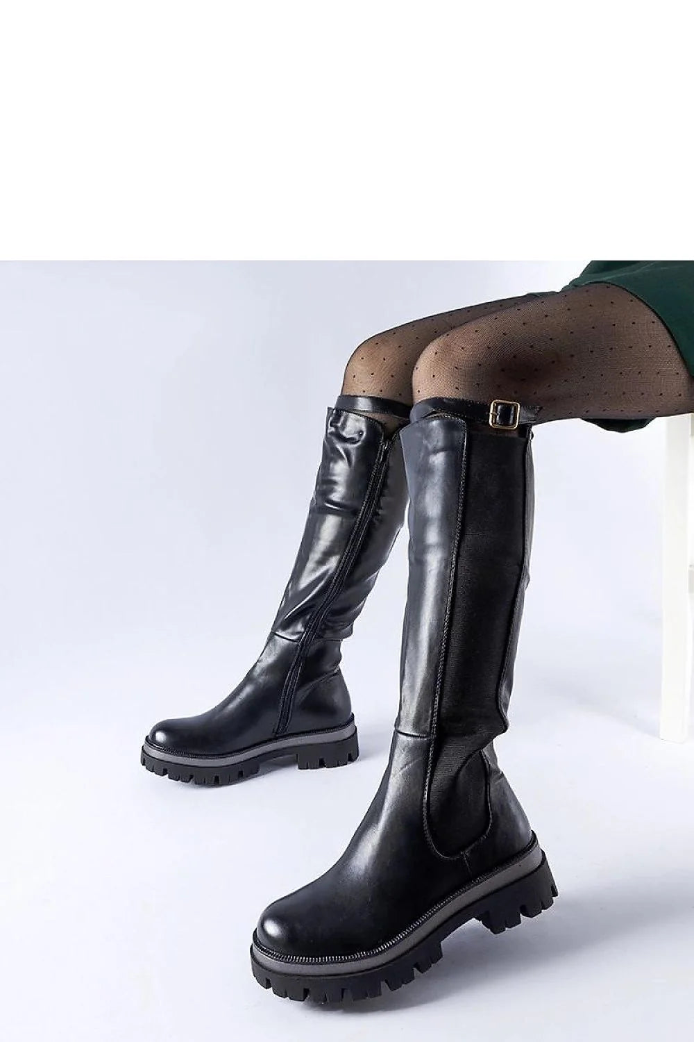 Bottes cuissardes Solea mode femme élégantes hiver automne noir cuir haute qualité fermeture éclair latérale talon moyen design moderne