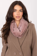 snood col femme tube volumineux épais pelucheux ultra doux cocooning chaud élégant intemporel rose poudré luxe confort