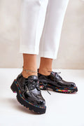 Chaussures basses femmes cuir naturel plateforme talon plat design moderne style élégant confortable toutes occasions