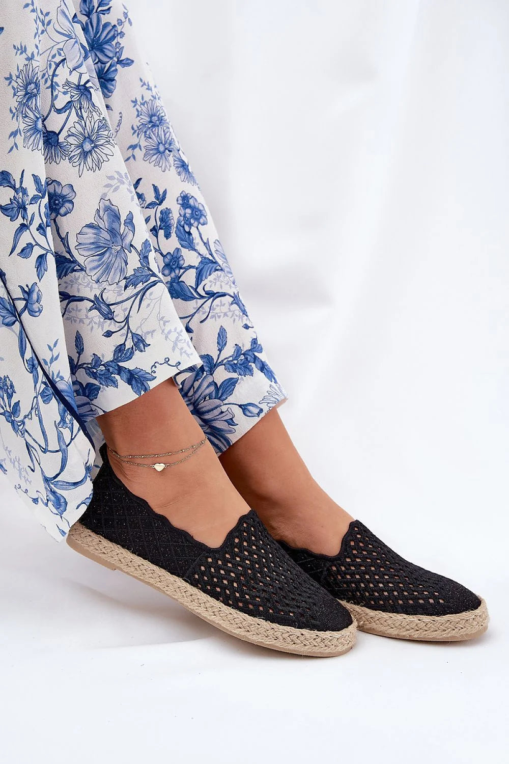 Espadrille Vinceza femmes tissu textile design ouvert perforé jute semelle plantaire beige été plage