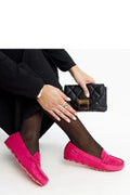 Moccasins Solea nubuck rose foncé confortables style épuré sans lacets semelle caoutchouc adhérence chic moderne femmes
