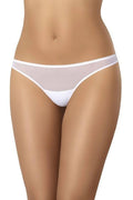 Ensemble de lingerie féminine en bikini style brésilien à double maille transparente sans couture, blanc, beige, noir, taille élastiquée, confortable et sexy