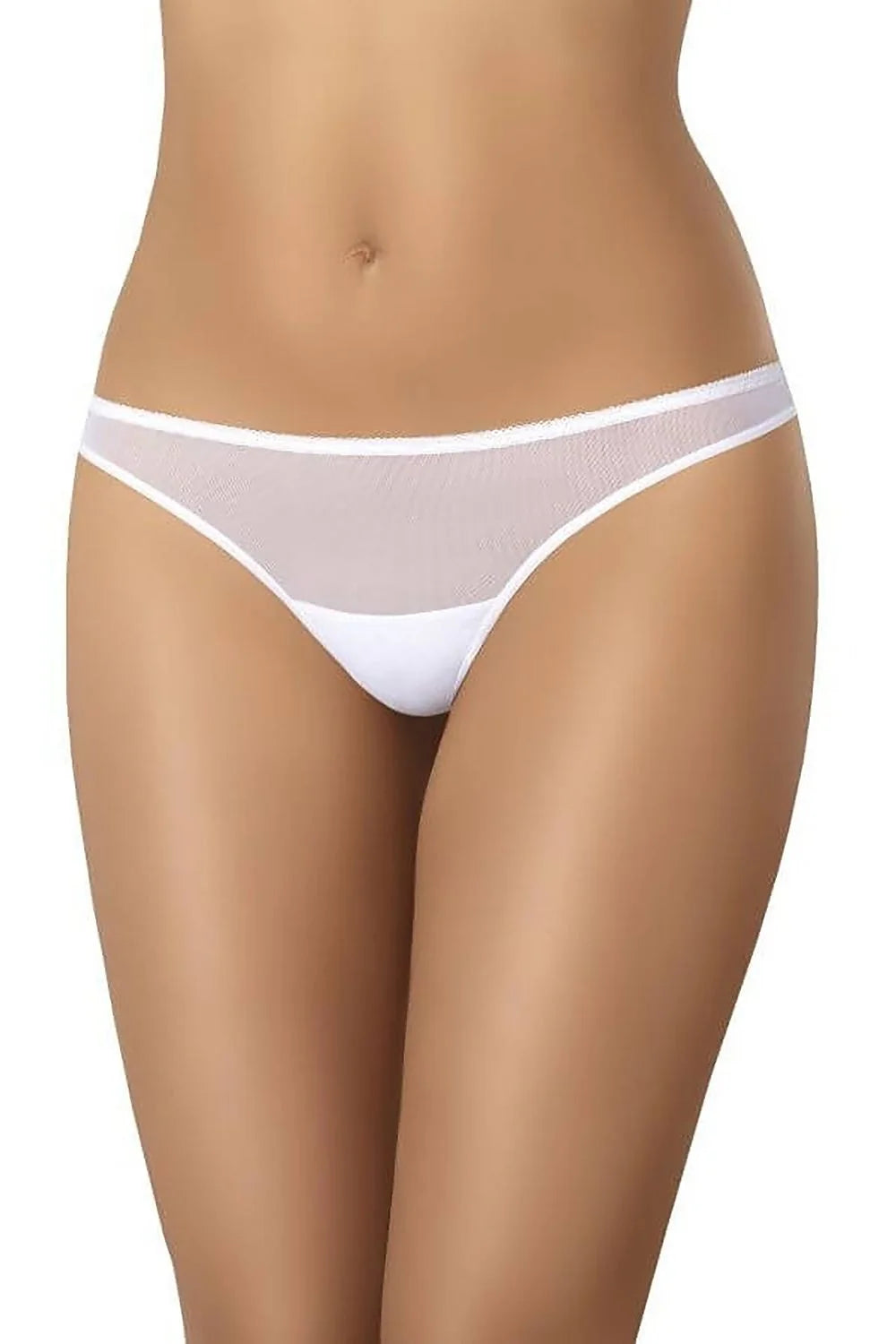 Ensemble de lingerie féminine en bikini style brésilien à double maille transparente sans couture, blanc, beige, noir, taille élastiquée, confortable et sexy