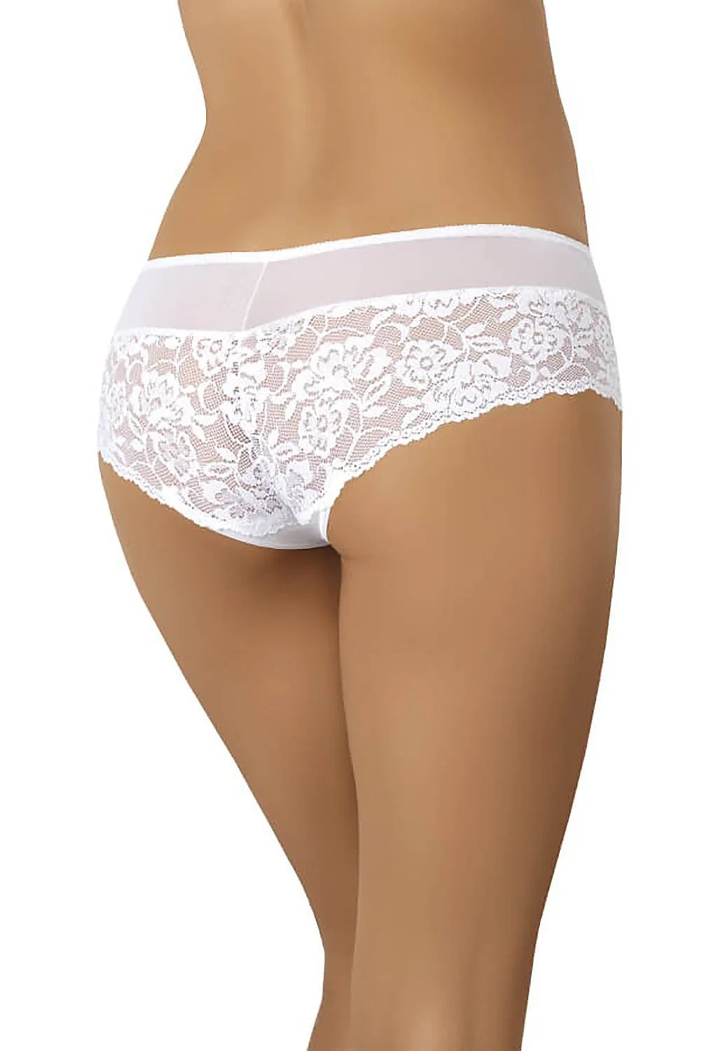 Shorty féminin en tulle et dentelle floral romantique blanc ajusté taille élastique femmes