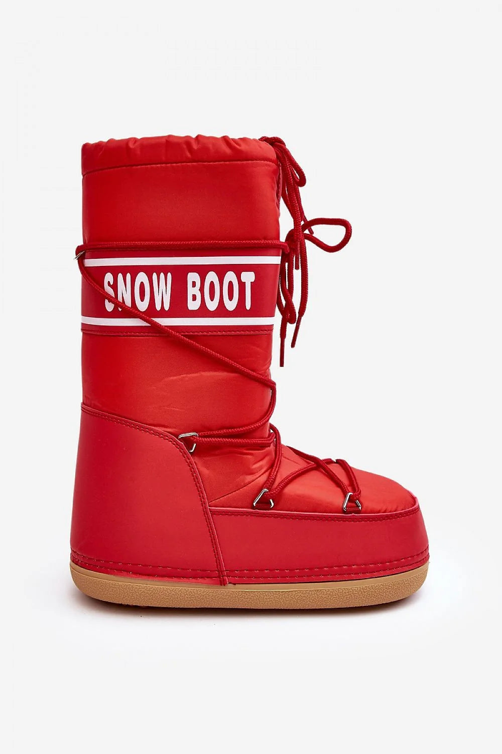 Bottes de neige pour femmes Step in Style en cuir écologique, style décontracté, couleur rouge vif, doublure chaude, semelle antidérapante, isolation thermique, parfait pour l'hiver