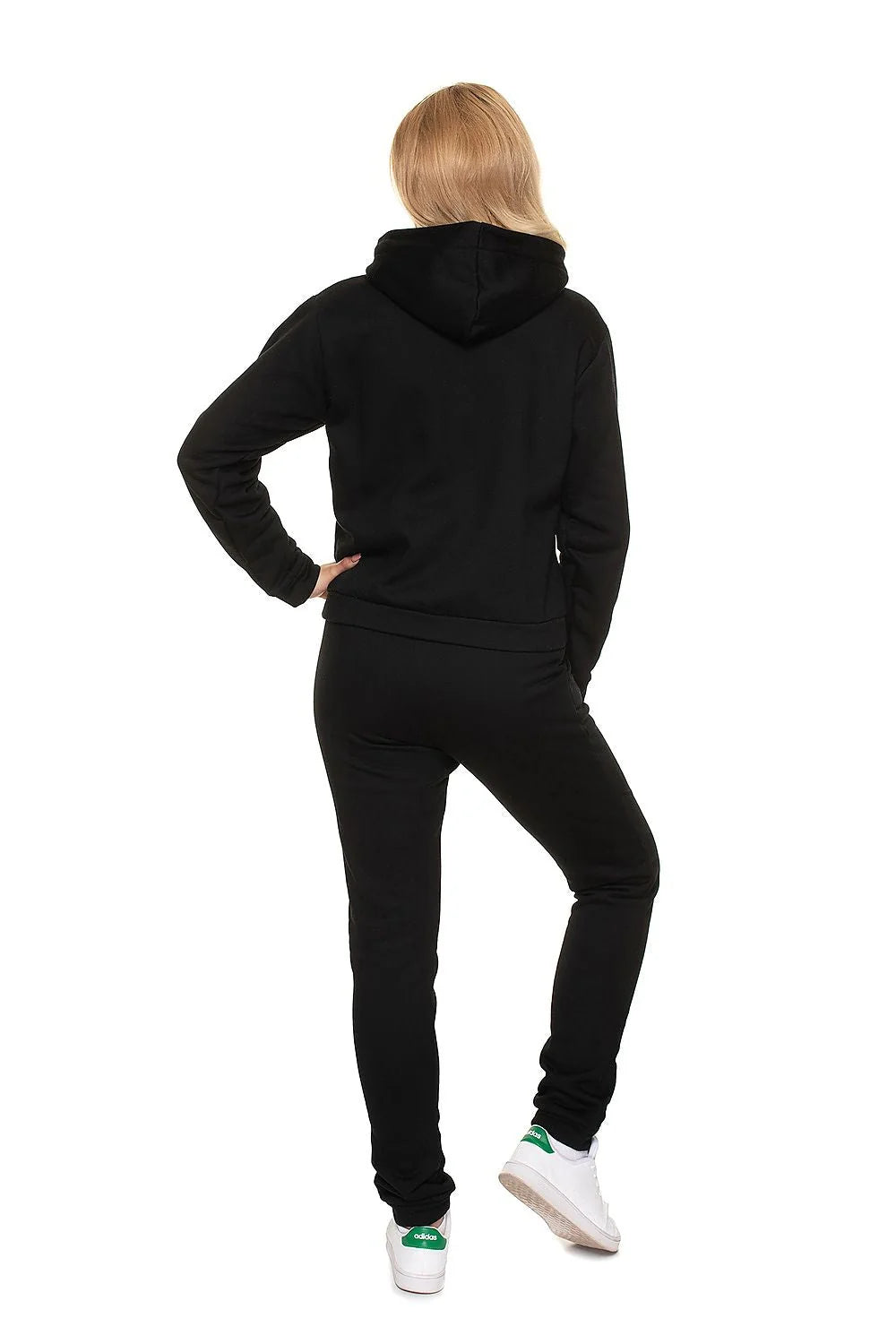 Ensemble de survêtement Pee Ka Boo femme confortable style moderne survêtement capuche pantalon noir coton élasthanne polyvalent occasion quotidienne