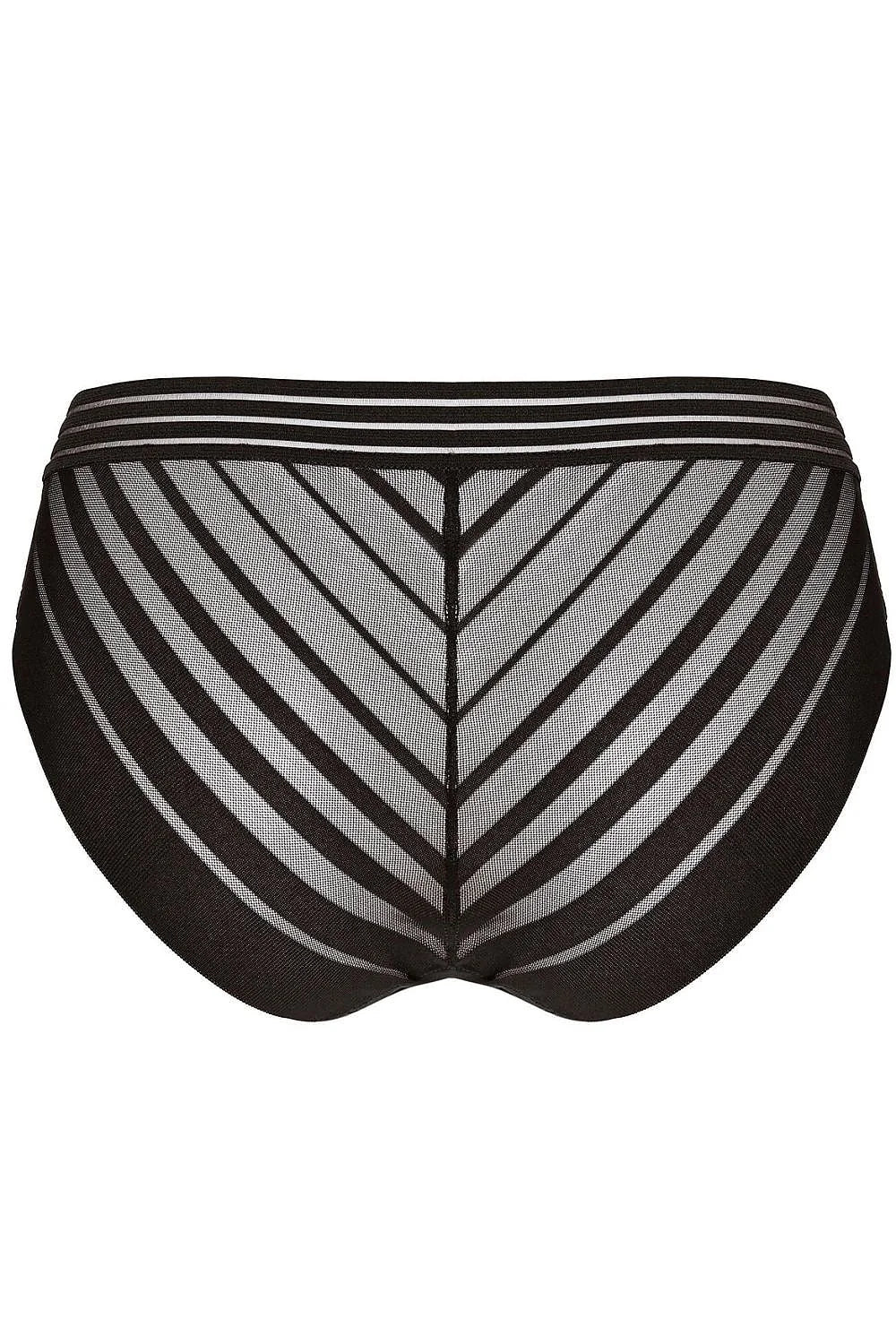 lot trois culottes coton stretch noir taille mi haute coupe classique ceinture elastique rayures oekotex certifie coutures plates gousset renforce
