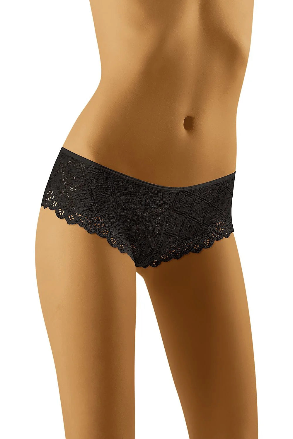 Culottes Wolbar élégantes en dentelle noire femme style raffiné coupe ajustée élasthanne polyamide Taille S M L