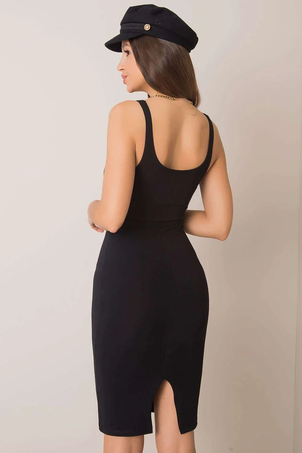 Robe tube femme vert vif sans bretelles en coton élasthanne ajustée encolure carrée midi confortable occasion多种