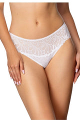 culotte nerine blanche dentelle florale semitransparente bords festonnés taille basse bikini échancrée couvrante moyenne romantique élégante mariage quotidien