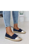 espadrille femme Solea marine pailletée embout argenté métallisé semelle jute tressée plateforme caoutchouc bout rond confortable décontractée chic élégante