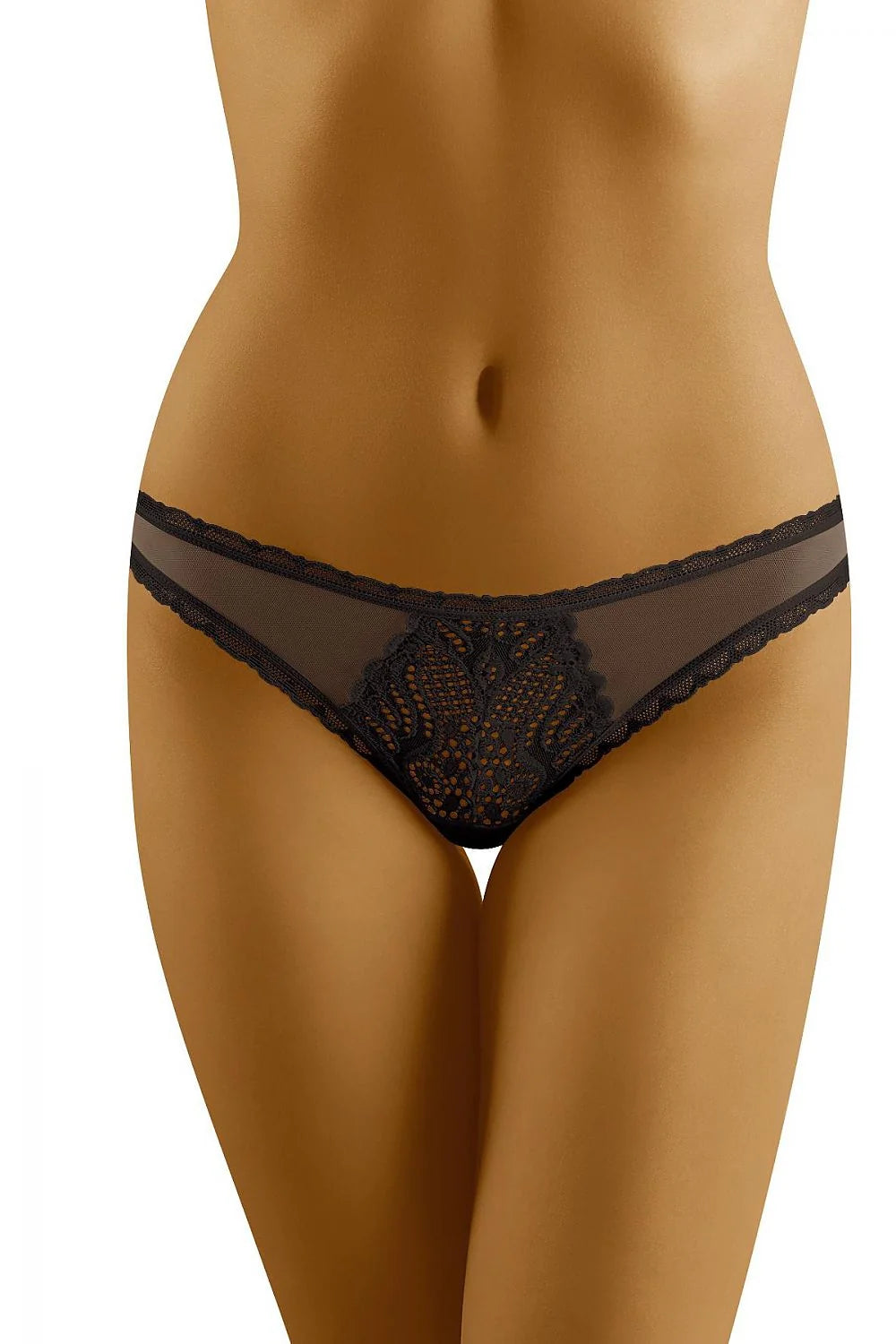 Culottes en dentelle noire élégantes sexy transparentes pour femme style échancré usage quotidien ou occasion spéciale