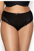 Culotte femme style taille haute dentelle noire microfibre douce élégance raffinée maintien parfait support confort