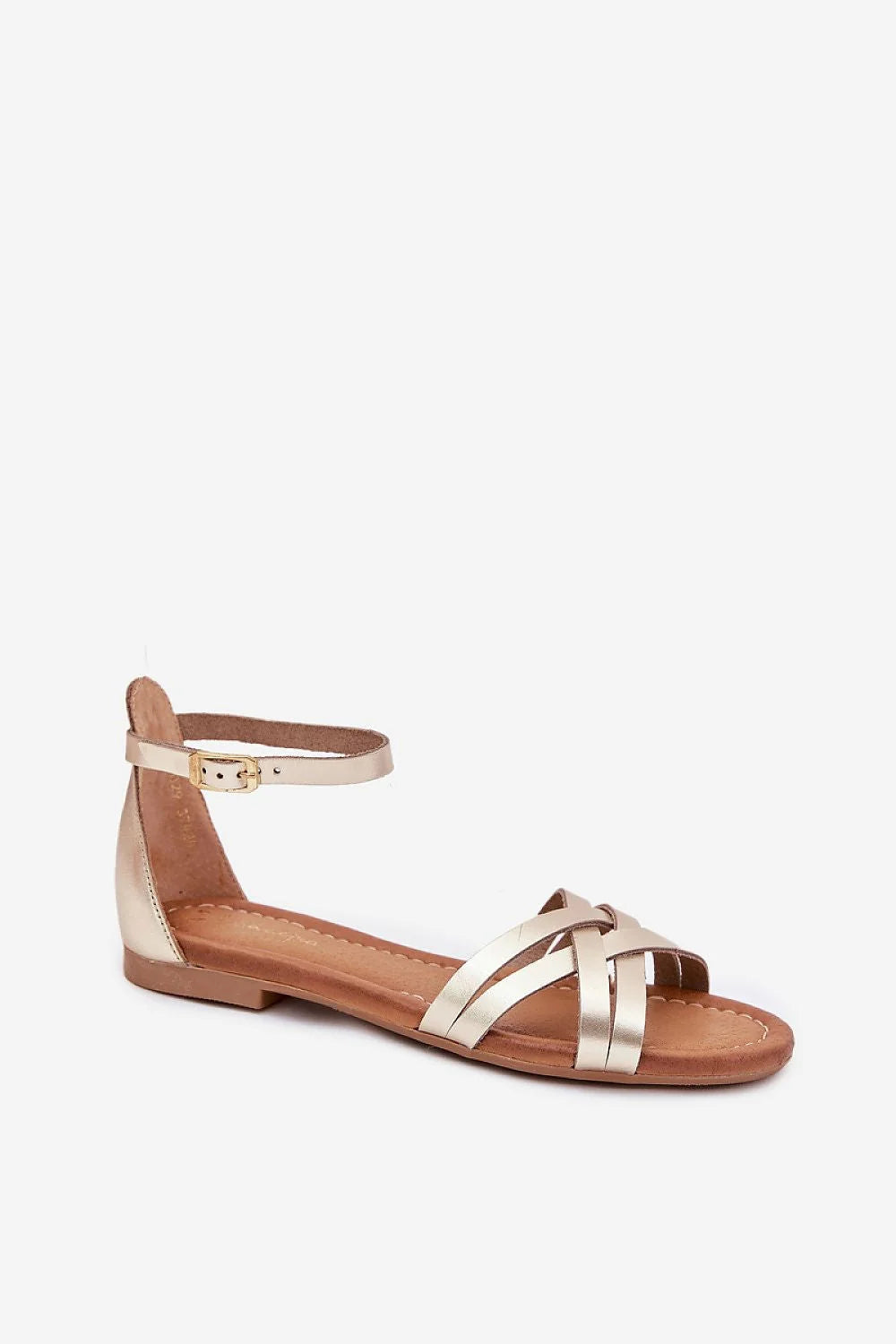 Sandales pour femmes élégantes style moderne cuir naturel semelle plate talon plat ajustables Maciejka