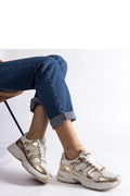 Baskets pour femmes design moderne élégant maille blanche doré confortable sport chic polyvalente occasion usage quotidien