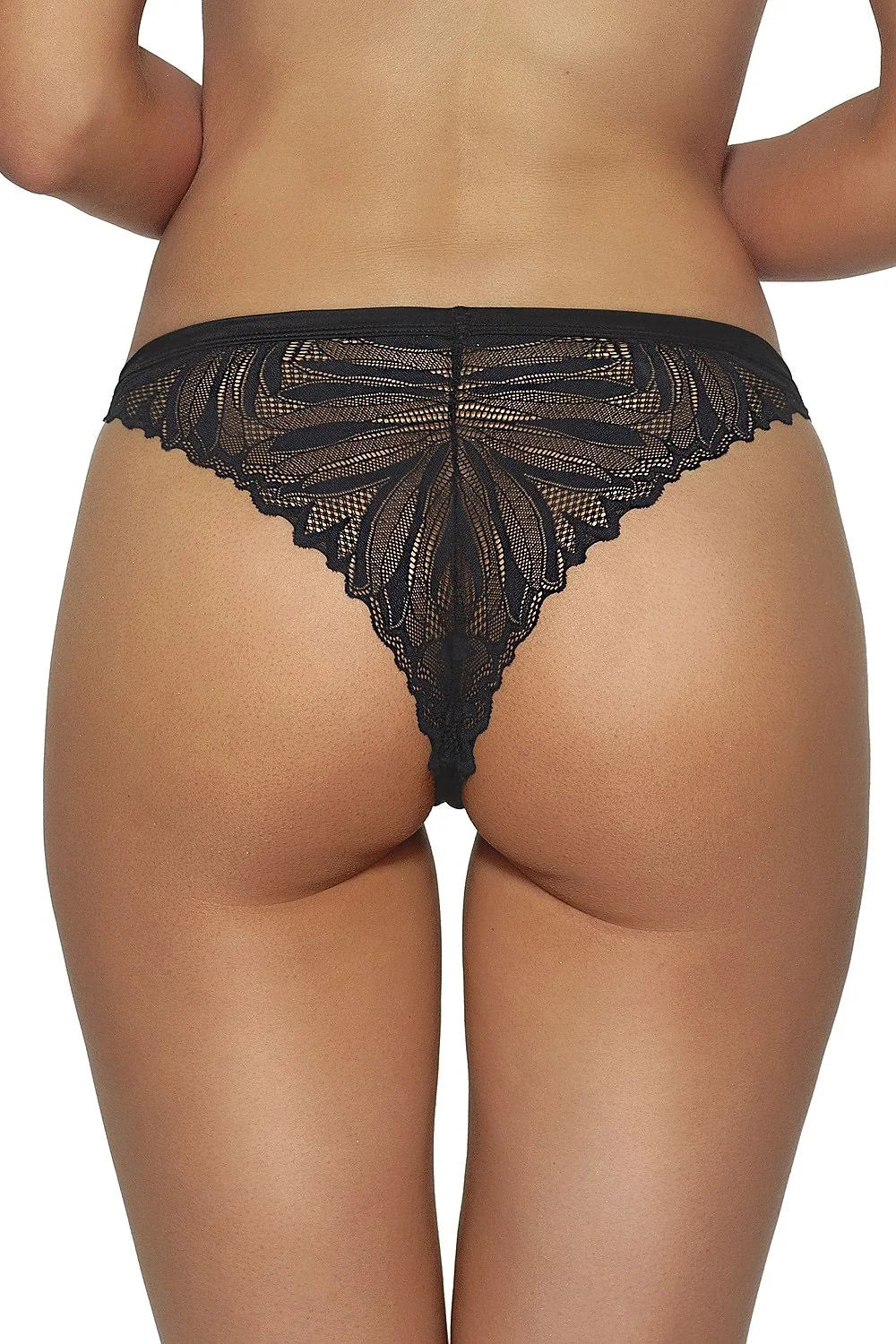 Culottes brésiliennes Ava Yasemin dentelle noire microfibre élasthanne coton polyamide coupe classique femmes lingerie élégante